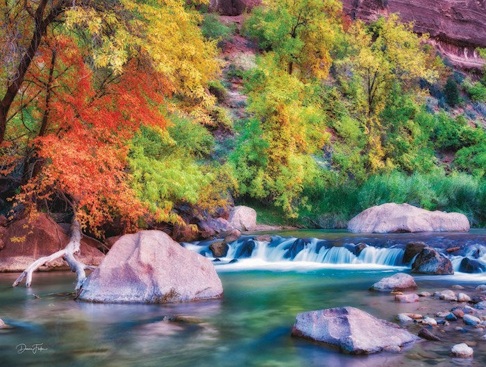 Jigsaw Puzzle-Colorful Landscape W/Poster (500 Piece Soft Touch)