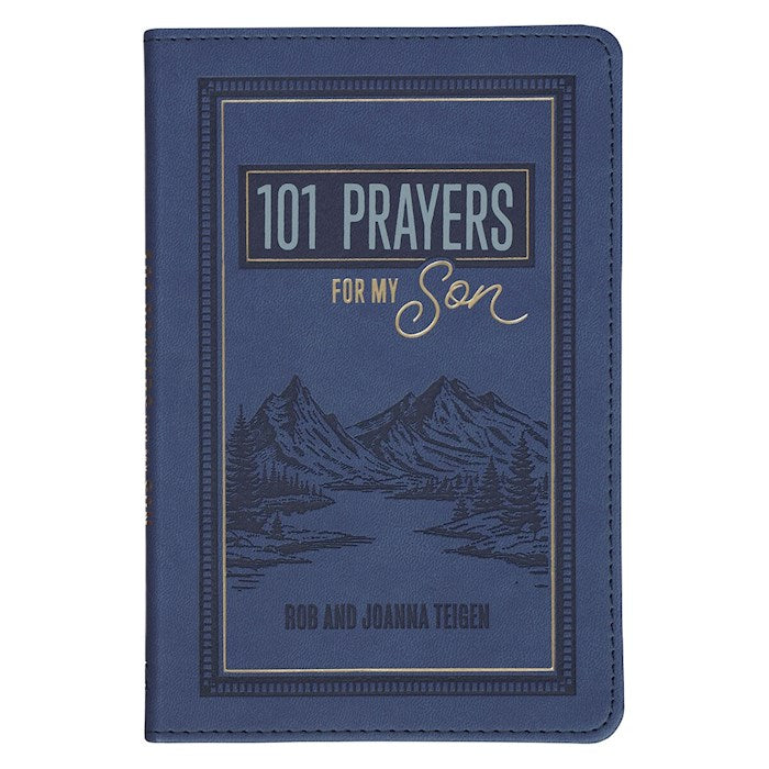 101 Prayers For My Son-Blue Faux Leather
