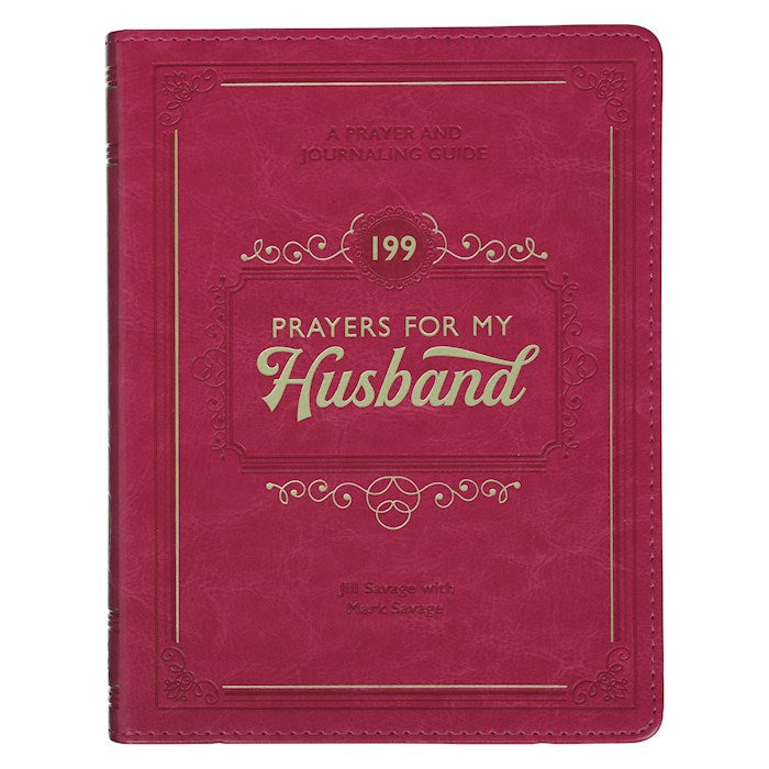 199 Prayers For My Husband-Raspberry Red Faux Leather