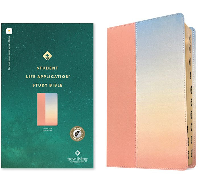 NLT Student Life Application Study Bible Filament Enabled-Ombre Pink LeatherLike Indexed