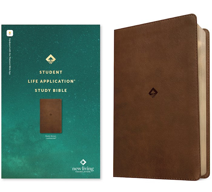 NLT Student Life Application Study Bible Filament Enabled-Rustic Brown LeatherLike
