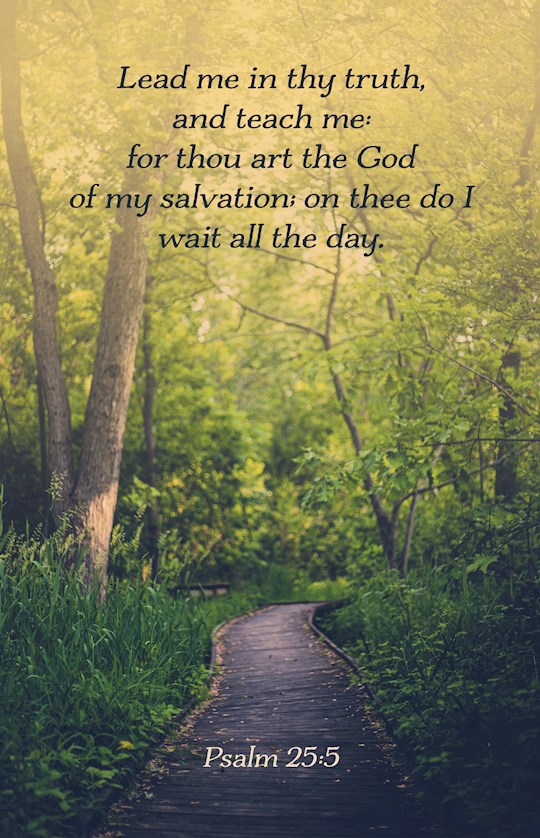 Bulletin-Lead Me In Thy Truth And Teach Me (Psalm 25:5 KJV) (Pack Of 100)