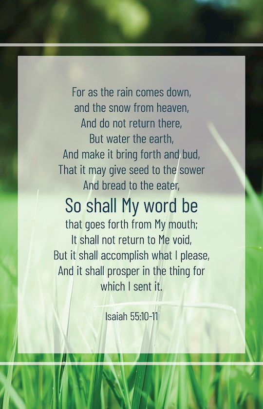 Bulletin-Revival: For As The Rain Come Down...So Shall My Word (Isaiah 55: 10-11 KJV) (Pack Of 100)