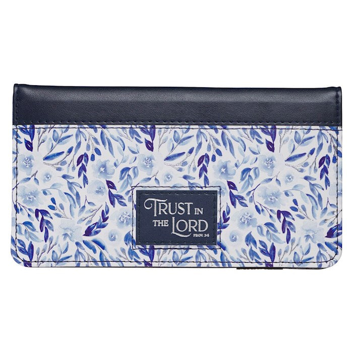 Checkbook Wallet-Trust Prov. 3:5-Blue Floral