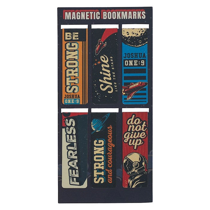 Bookmark Set-Magnetic-Be Strong Josh. 1:9 (Pack Of 6)