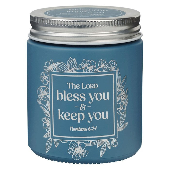 Candle-The Lord Bless You & Keep You-Honeycrisp Orange (Numbers 6:24) (6.5 Oz)-Glass w/Metal Lid