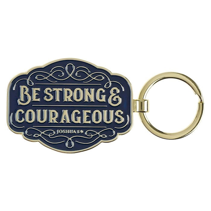 Keychain-Be Strong & Courageous (Joshua 1:9)