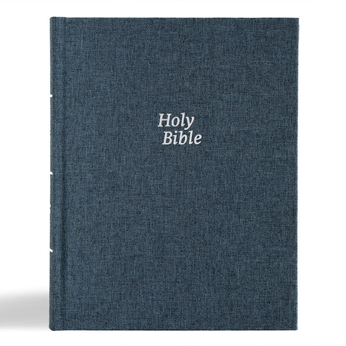 CSB Notetaking Bible Revive Our Hearts Edition-Denim Cloth Over Board