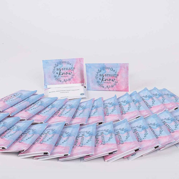 Tissue Pack-Be Still And Know (Psalm 46:10)-Pocket Size (30 Packs)