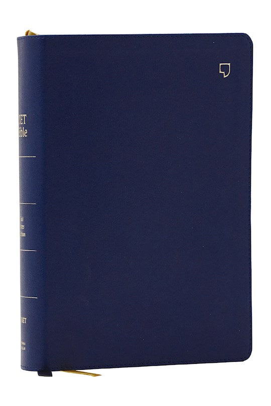 NET Bible Full Notes Edition (Comfort Print)-Blue Leathersoft Indexed