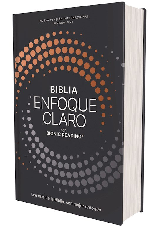 NVI Biblia Enfoque Claro Revision 2022 (Clear Focus Bible Revised Tex 2022)-Charcoal/Copper Hardcover