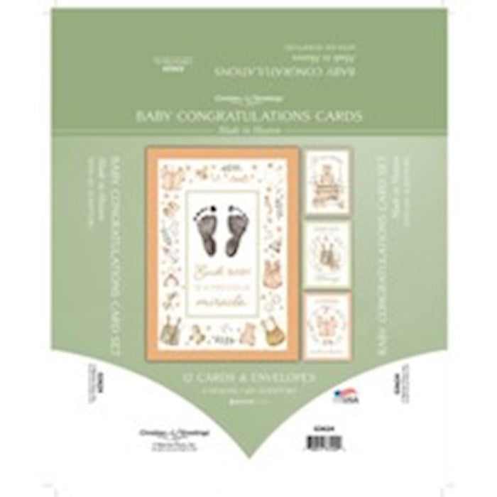Boxed Card-Made In Heaven Assorted Baby Congratulation (KJV) (Box Of 12)