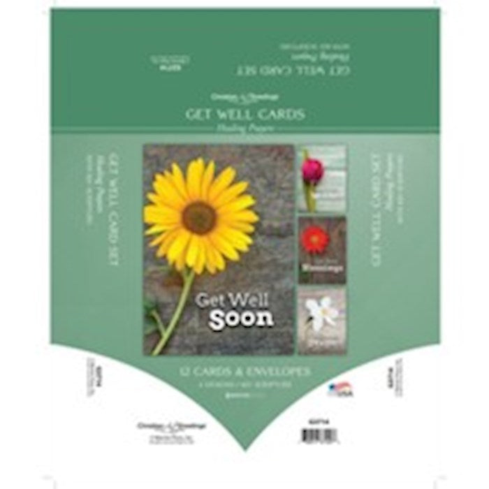 Boxed Card-Healing Prayers Assorted Get Well (KJV) (Box Of 12)