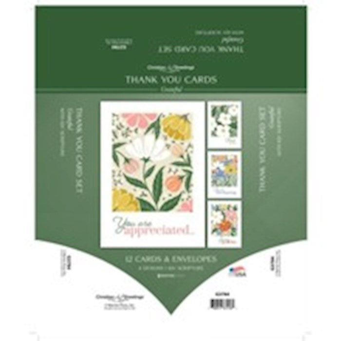 Boxed Card-Grateful Assorted Thank You (KJV) (Box Of 12)