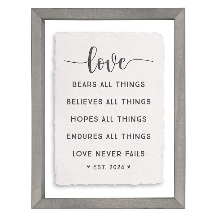 Floating Art Rectangle-Love (11" x 14")