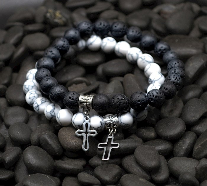Bracelet-Eden Merry-Cross-Beaded-Set Of Two