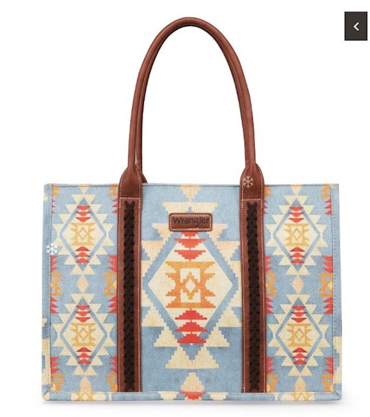 Wrangler Canvas Tote-Aztec-Brown