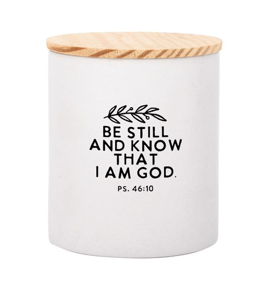 Canister-Be Still And Know W/ Lid