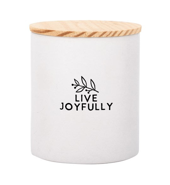 Canister-Live Joyfully W/ Lid