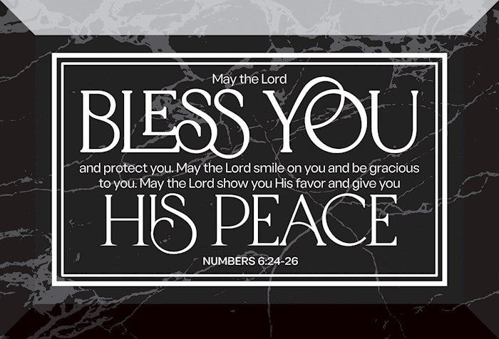 Glass Plaque-May The Lord Bless You (6 x 4)