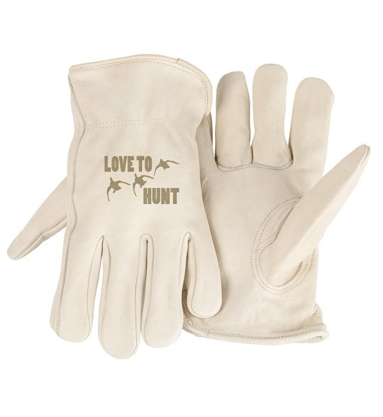 Gloves-Unlined-Love To Hunt (Duck)-White(X-Large)
