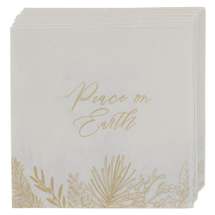 Napkins-Peace On Earth (Pack Of 12)
