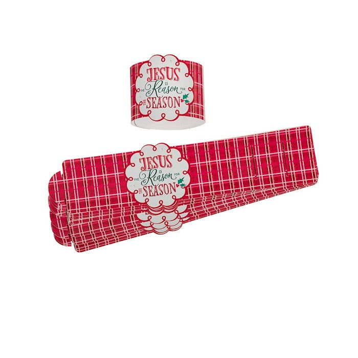 Napkin Ring Set-Jesus Is The Reason (Set Of 12)