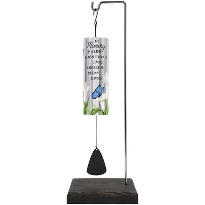 Wind Chime-Mini Cylinder Sonnets w/Stand-In Memory Of A Life Beautifully Lived-Gift Boxed (12.5" x 2") (