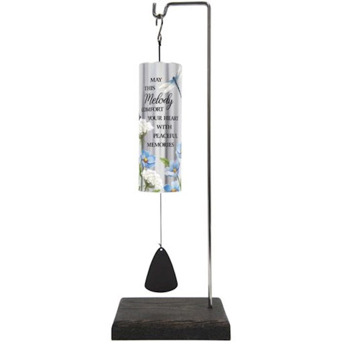 Wind Chime-Mini Cylinder Sonnets w/Stand-Peaceful Memories-Gift Boxed (12.5" x 2") (
