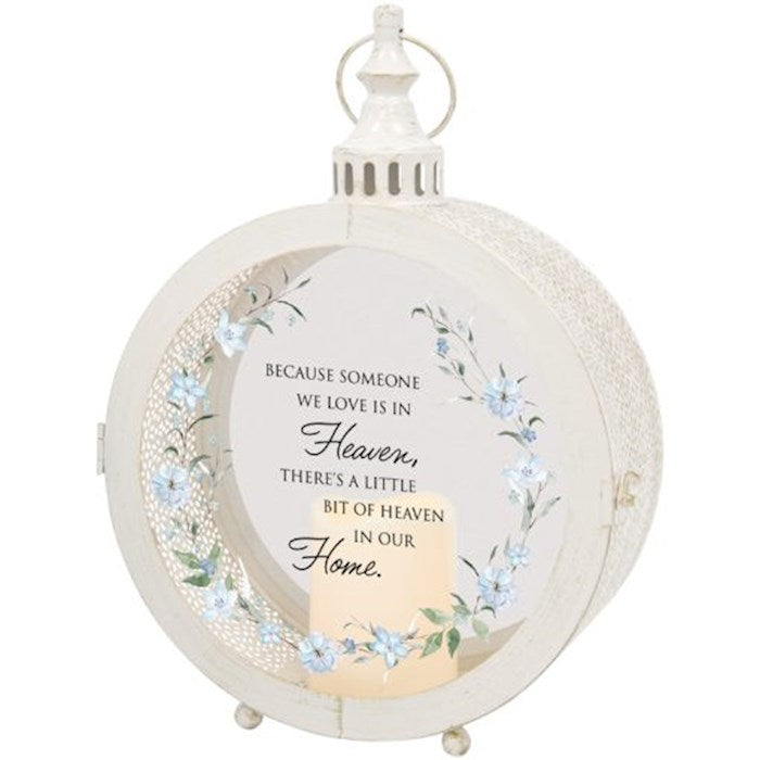 Lantern w/Flameless LED Candle & Timer-Round/Heaven In Our Home (10.25" x 15" x 4") (