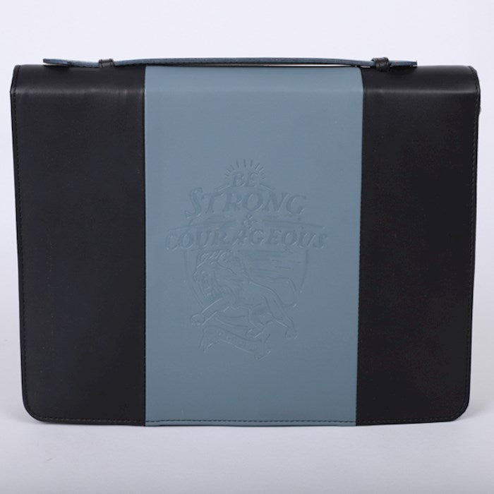 Bible Cover-Imitation Leather-Strong & Courageous-Large