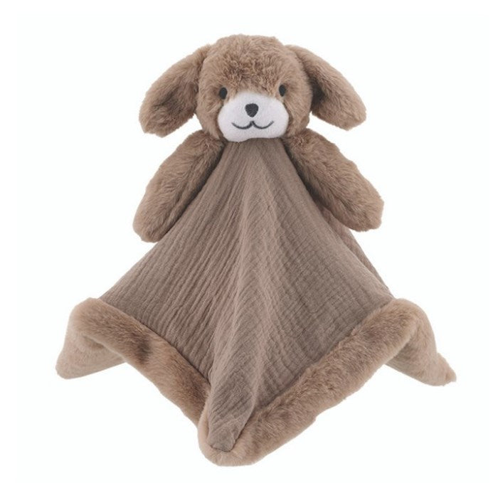 Blankie-Cuddle Bud-Puppy-Muslin (14" SQ)