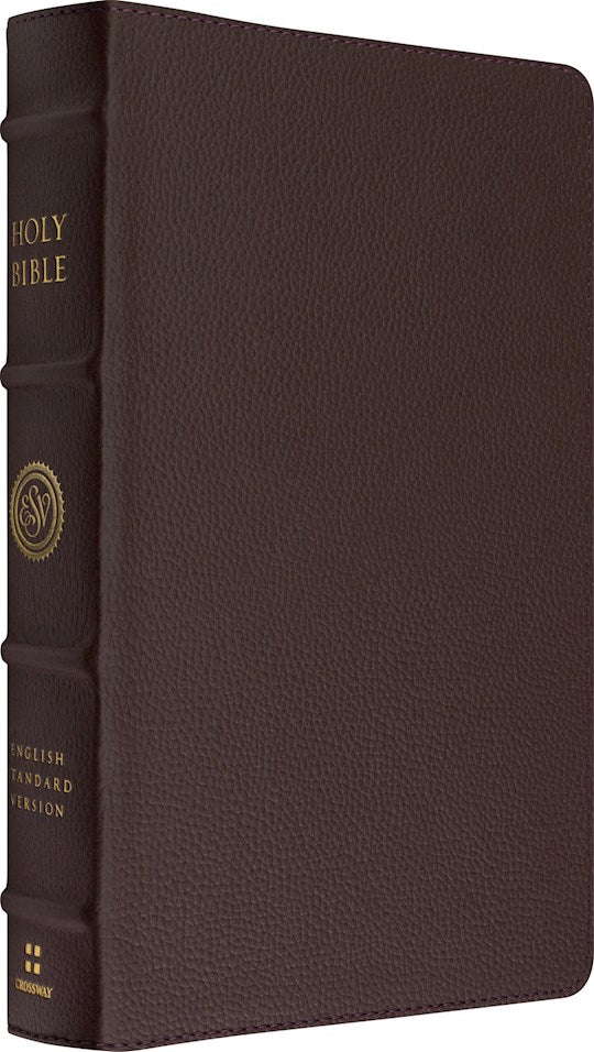ESV Heirloom Bible Veritas Heritage Edition/Single Column-Mahogany Calfskin