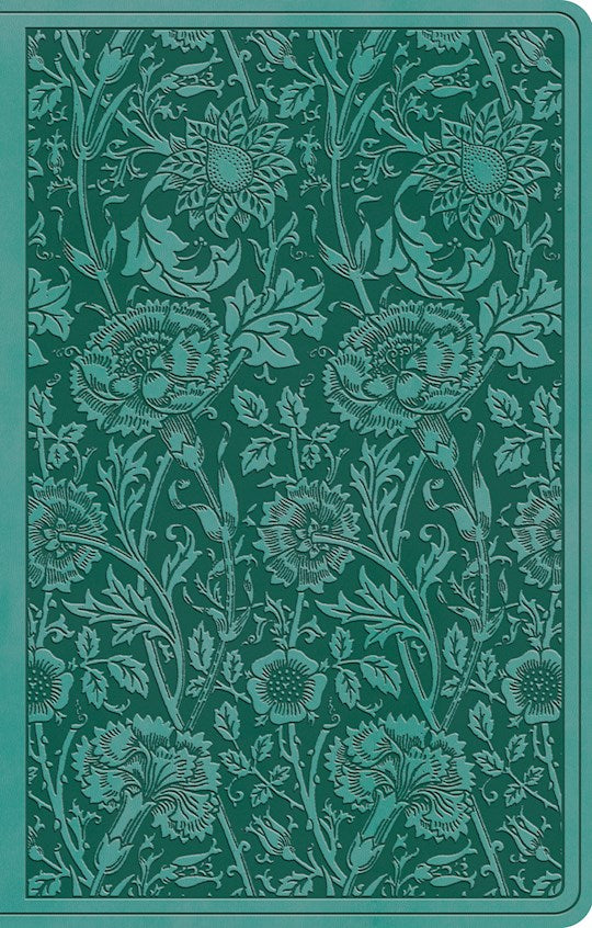 Esv Premium Gift Bible*-Teal Floral Design Trutone