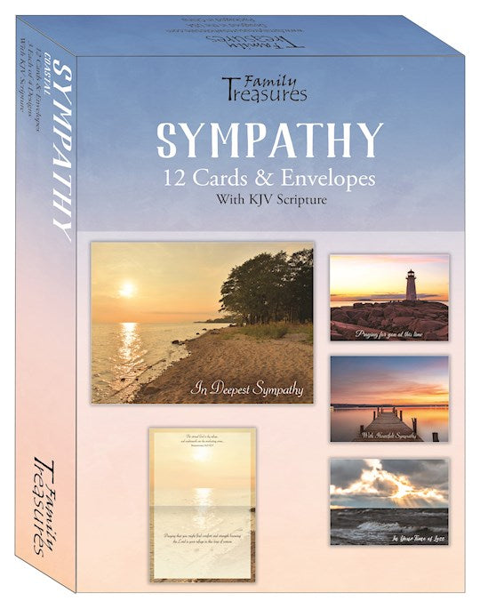 Boxed Card-Sympathy-Coastal (Box Of 12)