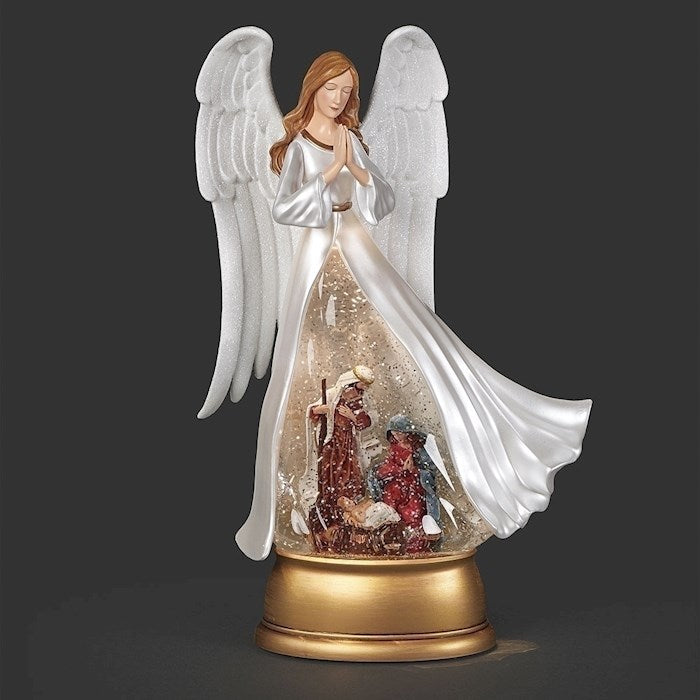 Confetti Lites-Lighted Swirl Holy Family Angel (12.25"H) (