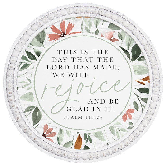 Beaded Art Round-Rejoice Be Glad (14" x 14")