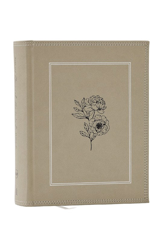 NKJV Journal the Word Bible/Large Print-Stone Leathersoft