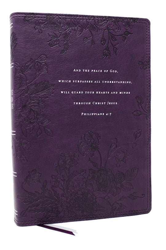 NKJV Peace Of God Bible (Comfort Print)-Purple Leathersoft