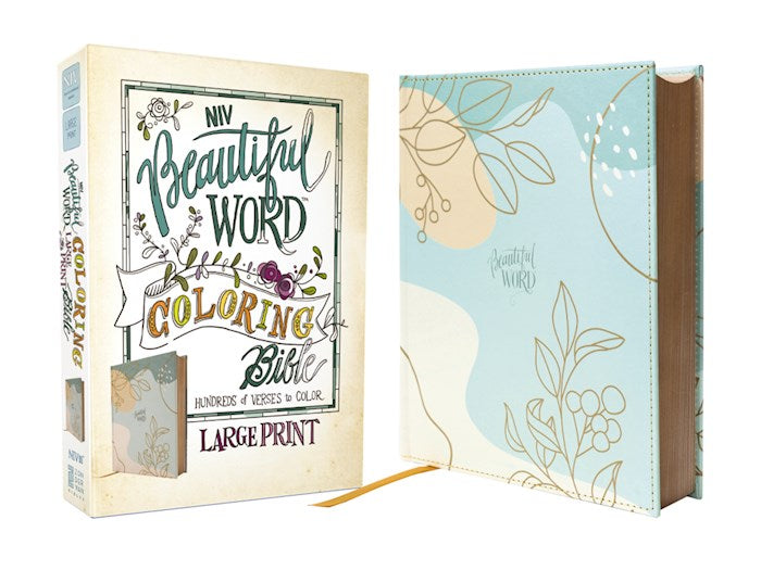NIV Beautiful Word Coloring Bible/Large Print-Teal Leathersoft over Board