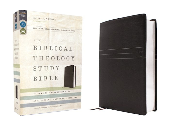 NIV Biblical Theology Study Bible (Trace the Themes of Scripture) (Comfort Print)-Black Leathersoft