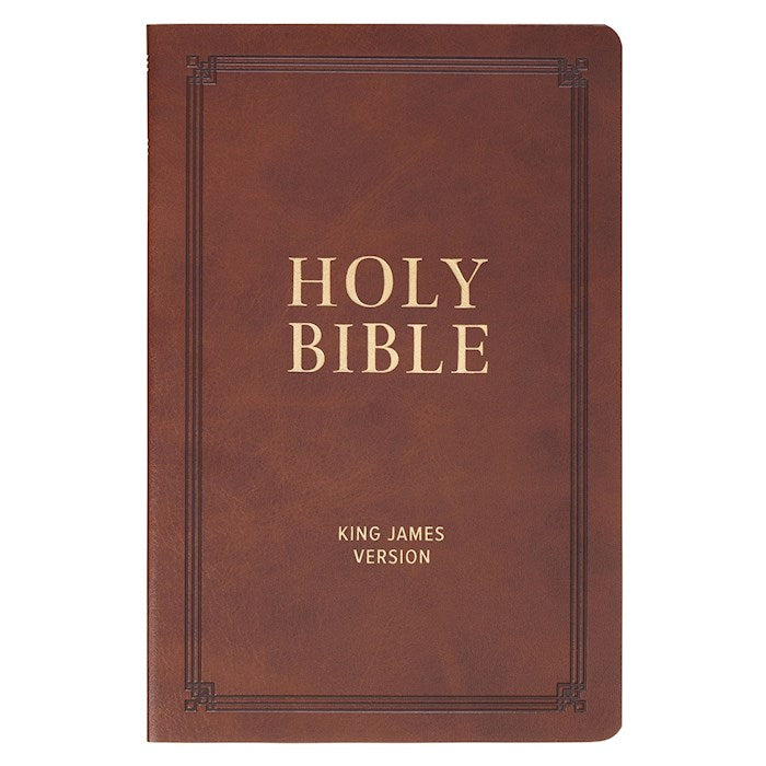 KJV Gift Edition Bible-Chestnut Brown Faux Leather
