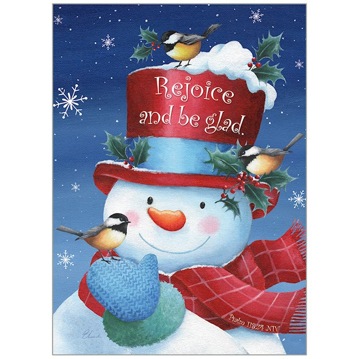 Boxed Card-Christmas-Red Top Hat Snowman (Box Of 20)