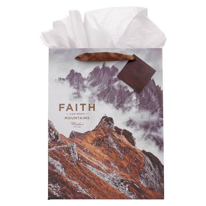 Gift Bag-Faith Can Move Mountains-Large Portrait