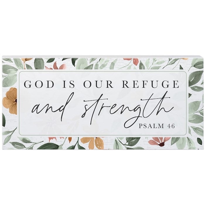 Inspire Board-Refuge And Strength (12" x 5.5")