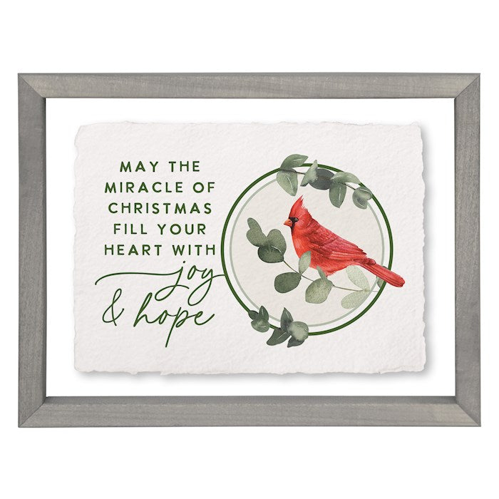 Floating Art Rectangle-Miracle Of Christmas (14" x 11")