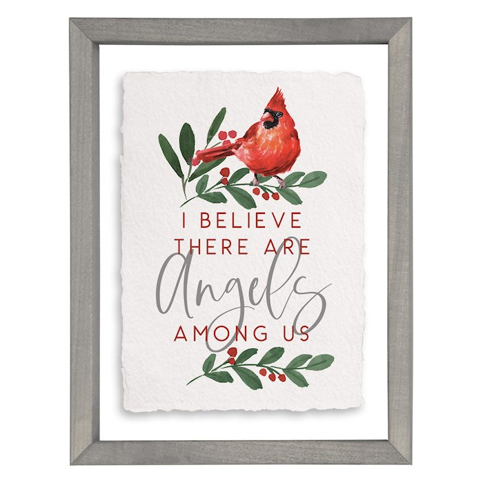 Floating Art Rectangle-Angels Among Us Cardinal (14" x 11")