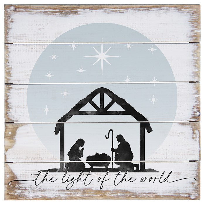 Petite Pallet-Light Of Nativity (8" x 8")