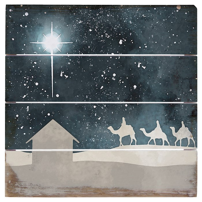 Petite Pallet-Wise Men Stable (6" x 6")