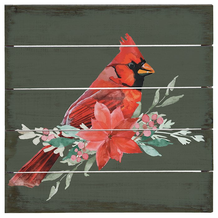 Petite Pallet-Cardinal Pointsettia (8" x 8")